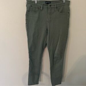 J Crew Mercantile Womens Size 30 Skinny Jeans Olive Green Ankle Length Classic